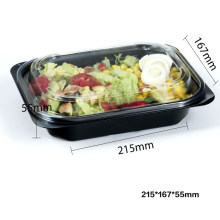 Pet Clear Plastic Compartment Take Away Salad Food Container Tray 13